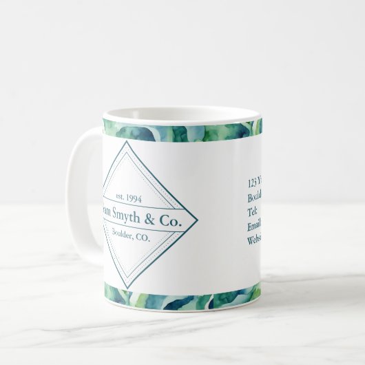 Firmendesign Kaffeetasse (Vorderseite Links)