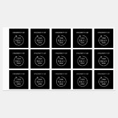 Firmeneigentum des Logos | Black Asset Tag Etiketten (Blatt)