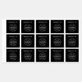 Firmeneigentum des Logos | Black Asset Tag Etiketten (Blatt)