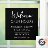 Firmenempfang und Öffnungszeiten Fensteraufkleber (Zuhause)