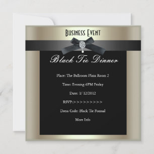Firmenevent Formal Black Tie Champagner Einladung
