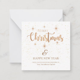 Firmenfeiertag Frohe Weihnachten Glück Neues Jahr Mitteilungskarte