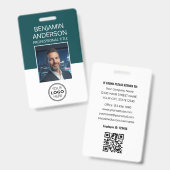 Firmenfoto Logo Mitarbeiter Personal Dunkelblau Ausweis (Vorder- & Rückseite)