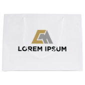 Firmengeschenktasche mit Firmenlogo Große Geschenktüte (Vorderseite)