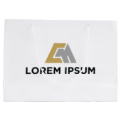 Firmengeschenktasche mit Firmenlogo Große Geschenktüte (Rückseite)