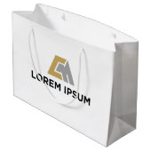 Firmengeschenktasche mit Firmenlogo Große Geschenktüte (Rückseite Schrägansicht)