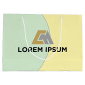 Firmengeschenktasche mit Firmenlogo Große Geschenktüte (Rückseite)