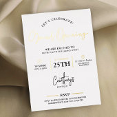 Firmengründung Veranstaltung Corporate White & Gol Folieneinladung