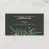 Firmengrüße mistletofarbenes Grün Visitenkarte (Rückseite)