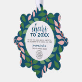 Firmengrüße mit Logo - Feiertag Ornament Karte (Linke Ecke)