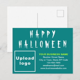 FirmenHalloween-Aquamarin-Grüne Feiertagskarte Feiertagspostkarte