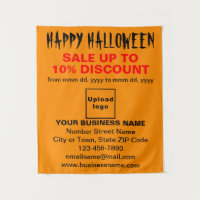 FirmenHalloween-Verkauf auf orangefarbenen Tapisse