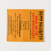 FirmenHalloween-Verkauf auf orangefarbenen Tapisse Wandteppich (Vorderseite (Horizontal))
