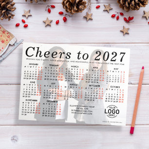 Firmenindividuelles Logo-Foto einfacher Kalender 2 Feiertagskarte