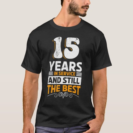 Firmenjubiläum 15 Jahre Dienstalter T-Shirt (Vorderseite)