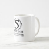 Firmenjubiläum 5 Jahre Mitarbeiter Kaffeetasse (VorderseiteRechts)