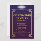 Firmenjubiläum Lila blaues Gradient einladen Einladung (Vorderseite)