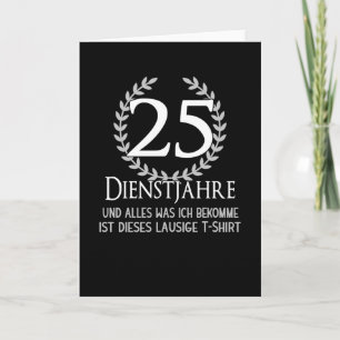 Firmenjubiläum Mitarbeiter 25 Jahre Unternehmen Karte