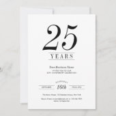 Firmenjubiläumsfeier Minimalistisches Logo Einladung (Vorderseite)
