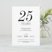 Firmenjubiläumsfeier Minimalistisches Logo Einladung (Stehend Vorderseite)