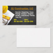 Firmenkarte für Bauunternehmen Visitenkarte (Vorne/Hinten)