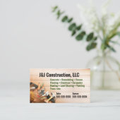 Firmenkarte für Bauunternehmen Visitenkarte (Stehend Vorderseite)