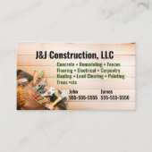 Firmenkarte für Bauunternehmen Visitenkarte (Vorderseite)