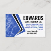 Firmenkarte für Bauunternehmen Visitenkarte (Vorderseite)