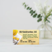 Firmenkarte für Bauunternehmen Visitenkarte (Stehend Vorderseite)