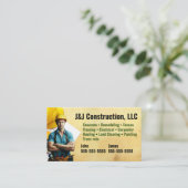 Firmenkarte für Bauunternehmen Visitenkarte (Stehend Vorderseite)