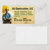 Firmenkarte für Bauunternehmen Visitenkarte (Vorne/Hinten)