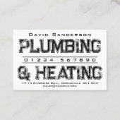 Firmenkarte für das Kleben und Heizen Visitenkarte (Rückseite)