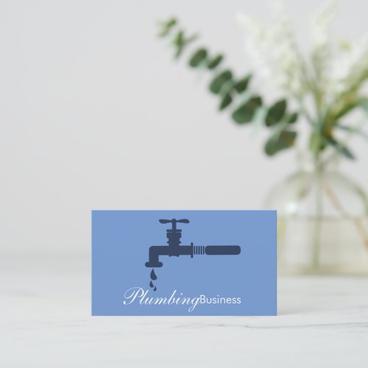 Firmenkarte für das Klempnerlogo des Händlers Visitenkarte (Stehend Vorderseite)