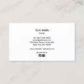 Firmenkarte für das Logo "Pool Clearing Service" Visitenkarte (Rückseite)