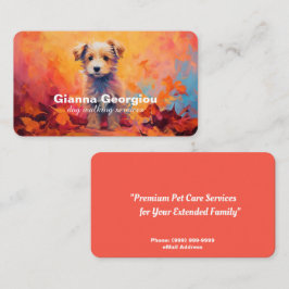Firmenkarte für Dog Sitting Services Visitenkarte