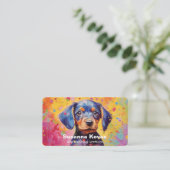 Firmenkarte für Dog Sitting Services Visitenkarte (Stehend Vorderseite)