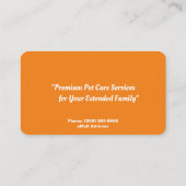 Firmenkarte für Dog Sitting Services Visitenkarte (Rückseite)