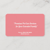 Firmenkarte für Dog Sitting Services Visitenkarte (Rückseite)
