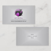 Firmenkarte für Hunde und Katzen (Lila Version) Visitenkarte (Vorne/Hinten)
