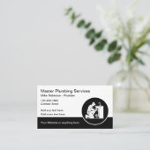 Firmenkarte für kühne moderne Klempnerdienste Visitenkarte (Stehend Vorderseite)