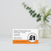 Firmenkarte für kühne moderne Klempnerdienste Visitenkarte (Stehend Vorderseite)