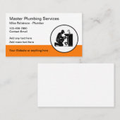 Firmenkarte für kühne moderne Klempnerdienste Visitenkarte (Vorne/Hinten)