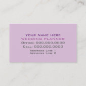 Firmenkarten für Hochzeitsorganisatoren Visitenkarte (Rückseite)
