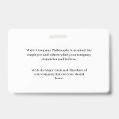 Firmenkennung Logo für das Firmenlogo Ausweis (Back)