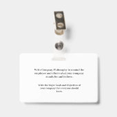 Firmenkennung Logo für das Firmenlogo Ausweis (Back with Clip)