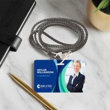 Firmenkennung und Logo-Farbgebung für blaues Bläsc