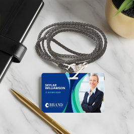 Firmenkennung und Logo-Farbgebung für blaues Bläsc Ausweis