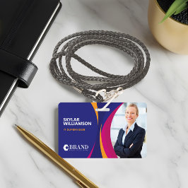 Firmenkennung und Logo - Lila Design Ausweis