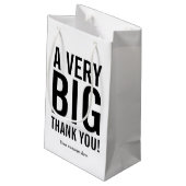 Firmenkunde und Mitarbeiter bedanken sich bei Gesc Kleine Geschenktüte (Rückseite Schrägansicht)