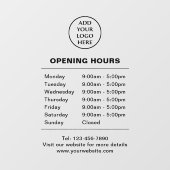 Firmenkundengeschäft Geschäftszeiten Logo hier Fensteraufkleber (Blatt)